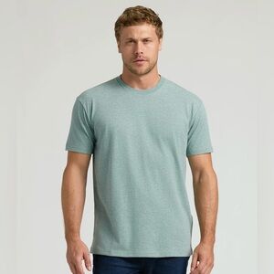 True Classic Men's Short Sleeve Classic Crew Neck Tee in Heather Balsam